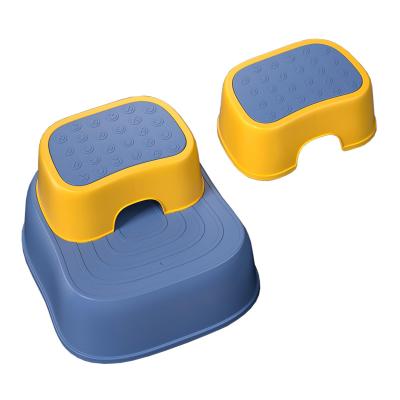 China Baby Bathing Children's Stool Baby Bathroom Hand Wash Stool Non Slip Bathroom Stool Toilet Step Stool for sale