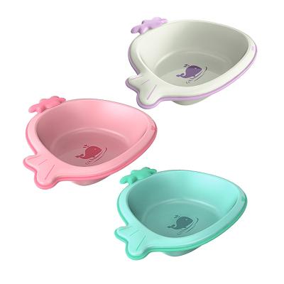 China Fancy Face Cartoon Whale Design Wash Basin Hand Sink Plastic Hair Wash Basin for sale