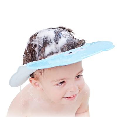 China 2022 Wholesale Toiletry Hot Sale Adjustable Waterproof Baby Shower Ear Hat Kids Shampoo Hat High Quality for sale