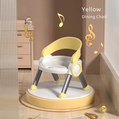 China Portable Baby Feeding Small Chair Adjustable Baby Chair With Soft PU Cushion Kids Chair With Music Baby Feeding Seat for sale