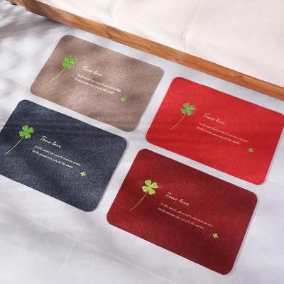 China Factory Direct Sales Washable Velvet TPR Backing Mat Door Mat Anti-Slip Custom for sale