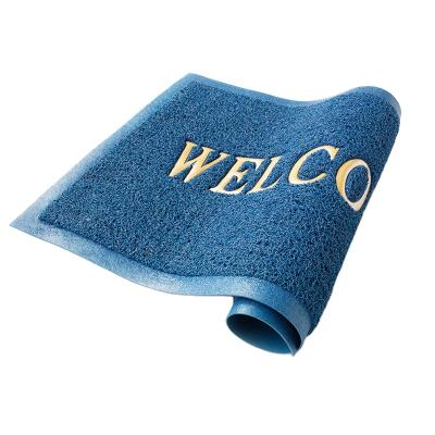 China Washable Anti Slip PVC Coil Spaghetti Loop PVC Entrance Mat Plastic Door Mat for sale