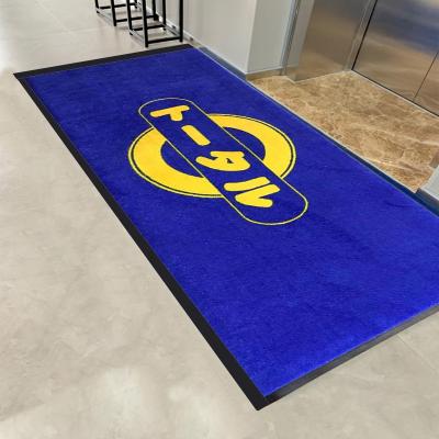 China Customized Printed Blank Blank Anti Slip Door Mat Washable Polyester Door Mat Sublimation Door Mat for sale