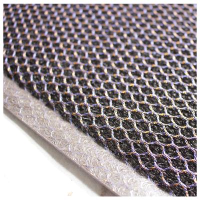 China Washable 3d Printed Mesh Design Surface Elastic PVC Backing Elastic Floor Mats Mesh Mats for sale