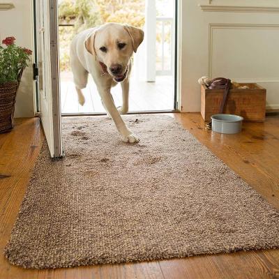 China Amazon Washable Soft Carpet PVC Backing Cotton Washable Door Mat for sale