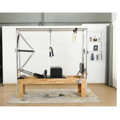 China High Density Pilates Cadillac Reformer Studio Oak Combo Reformer with a Trapeze Tower Table Body Balanced for sale