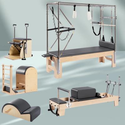 China Pilates High Density Reformer Home Fitness Equipment Prices Home Fitness Equipment Prices Stretch Yoga Ladder Wooden Bucket for sale