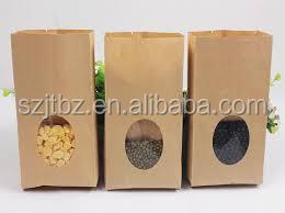 China Wholesale BIODEGRADABLE Custom Design Wine Package Kraft Paper Bag With Clear Window for sale