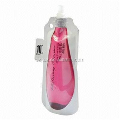 China BIODEGRADABLE Clear Beverage Stand Up Spout Pouch Biodegradable Bag For Liquid for sale