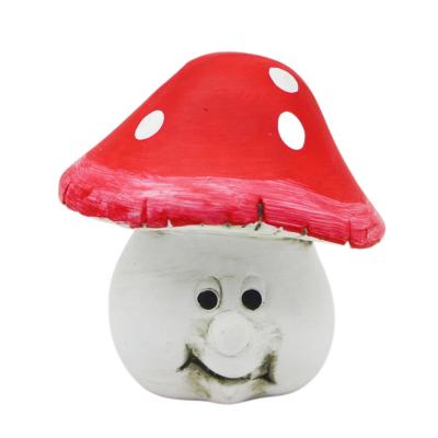 China Garden Deocration Garden Supplies Wholesales Custom Cute Mushroom With Human Face Statue Ornament For Garden Decoration for sale