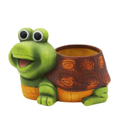 China Country Custom Wholesale Country Home Animal Turtle Garden Decoration Ceramic Plant Succulent Pots for sale