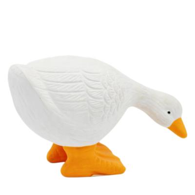 China Art Decor Factory Custom Wholesale Animal Ceramic Garden Ornament Animal Duck Goose Garden Decoration for sale