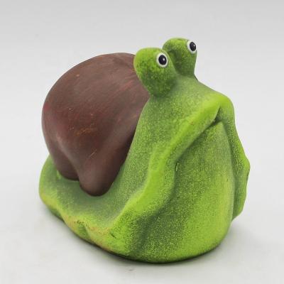 China Garden Decotation Garden Supplies Wholesale Outdoor Cute Snail Animal Ceramic Turtle Garden Frog Ornament Decoration for sale