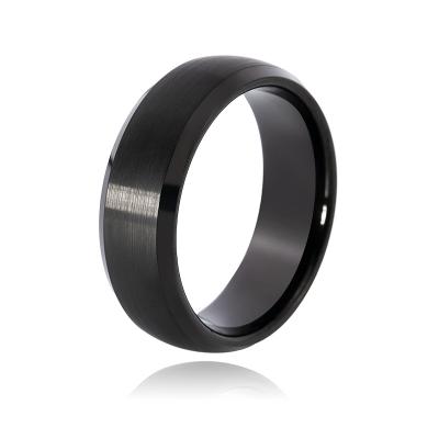 China Wholesale Fashion Trendy Design Jewelry High Polished Punk Plated Tungsten Stainless Steel Men Ring for sale