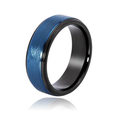 China Manufacturer Wholesale Punk High Quality Custom Ring Jewelry 8Mm Relieve Fit Tungsten Rings for sale