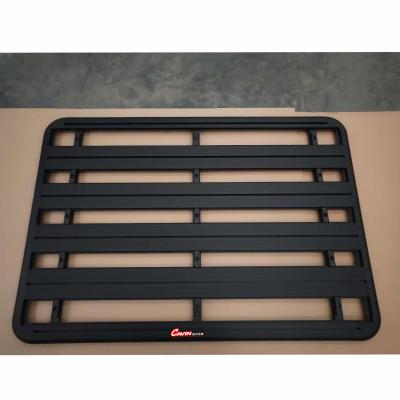 China Universal Aluminum Car Accessories Black Flat Roof Rail Customized Aluminum Rack For Jeep Wrangler JL for sale