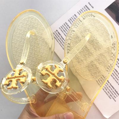 China Fashion Jelly Anti-slippery Ladies Flip Flop Beach Slippers Jieyang Summer Girl Shoes 2022 Latest New Colors PVC Women's Tops For Girl for sale