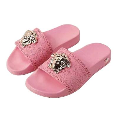 China Hot Sale Anti-slippery PVC Shoes Women Platform Sandal With Head Adornment One-piece Non-slip Beach Comfortable Casual Slippers For Women for sale