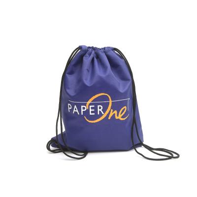 China Factory Custom Logo Eco-friendly Sports 80gsm Non Woven Drawstring Backpack Bag Printing Drawstring Bag For Promotional for sale