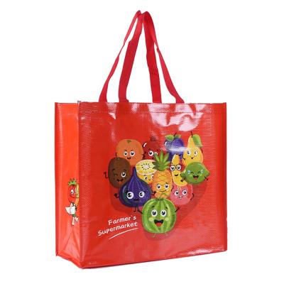 China Hot Selling Handled Eco Friendly Reusable Recycled Custom Logo Printed Cheap Glossy PP Laminated Packaging Shopping Non Woven Bag for sale