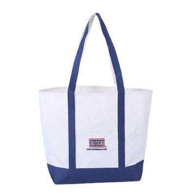 China Large Capacity Custom Lightweight Color Handled Stitching 600D PVC Oxford Polyester Fabric Supermarket Shopping Bags Logo Printed for sale