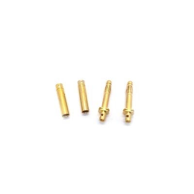 China Aluminum cnc machine spare parts Intersecting plug Surface gold plating CNC machining parts for sale