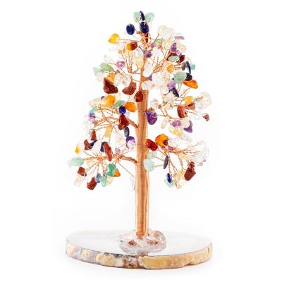 China Europe 7 Chakra Gemstone Healing Stone Feng Shui Lucky Money Tree Chakra Crystal Tree Mix for sale