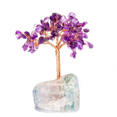 China Handmade Healing Gem Stones Tree Lucky Fortune Feng Shui Natural Crystal Tree from Europe for sale