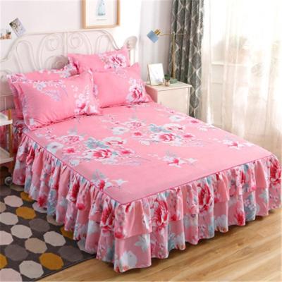 China Home Decor Brand Nondisposable Bedsheets Bed Textile Bedding Flat Sheet Flower Bed Sheet+ Pillow Covers Pillowcases Soft Warm Bed Sheets for sale