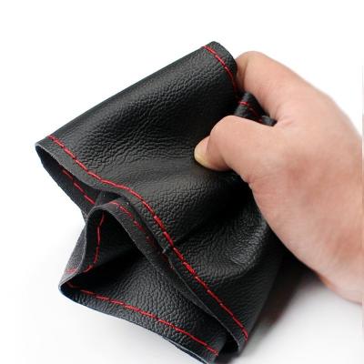 China Luxury Microfiber Sports 42cm 45cm 47cm 50cm Topmeili PU Leather With Hole No Hole Hand Stitched Car Truck Wrapped Steering Wheel Cover for sale