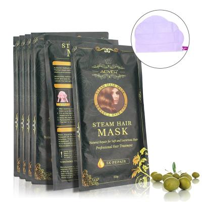 China Aliver Argan Oil Hair Heating Keratin Steamer Auto Hair Mask BeautyN607 Split Ends Hair Treatment Raw Dry Pack Cap Hair Mask for sale