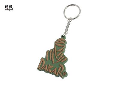 China Army Green Pvc Silicone Key Chain , Business Pvc Rubber Keychain Fashionable for sale