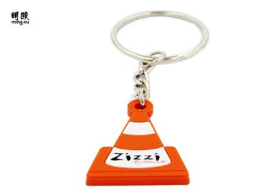 China Customized Retro Soft PVC Keyrings Lightweight Orange rubber body for sale