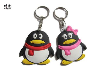 China Penguin Lovely Cartoon Character Keychains 3D Color Fill Logo For Couple for sale