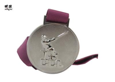 China Golf Event Custom Gold Medallions Silver Plating , Round Custom Medals And Awards for sale