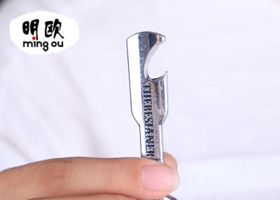 China Hand Held Coll Key Bottle Opener Zinc Alloy With Silver Plating Color for sale