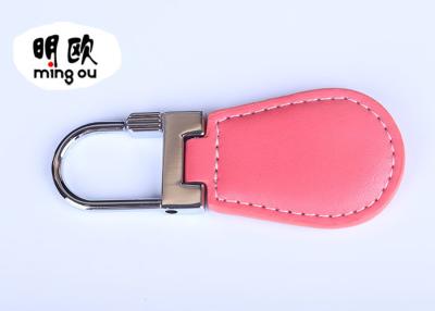 China U Design Personalised Leather Keyring With Bright Silver Zinc Alloy Clip for sale