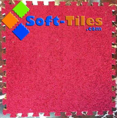 China Short Hair 10mm Thick Eva Foam Carpet / Polyester Floor Mats for sale