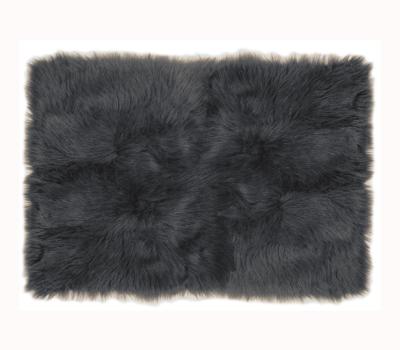 China Super Soft Home Use Polyester Area Rugs D.Gray/ Faux Sheepskin Area Rug for sale