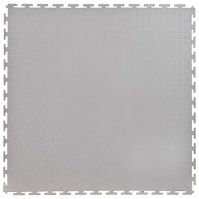 中国 L.Gray PVC Interlocking Floor Tile 500*500mm Smooth Surface For Use In Garages Workshop And Factories 販売のため