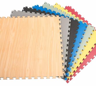 China Wood Design 1*1m 30mm Reversible Gym Foam Mat Squares for sale