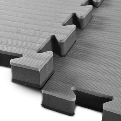 China Tatami Design 1x1meter 40mm Judo Gym Foam Mat Black And Grey for sale