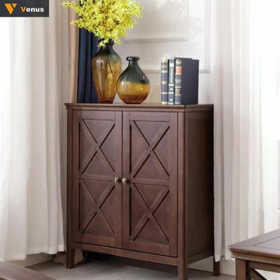 China Factory Direct Hot Selling Brown Color Living Room Coffee Color Bedroom Furniture Solid Wood Living Shoes Cabinet From America Wood Factory for sale