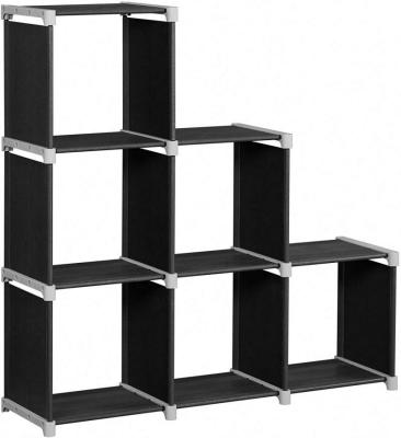 China (Height) Adjustable Living Room Book Shelves Iron Wall Mount Industrial Metal Pipe Bookshelf Open Shelf Home Floating Storage Metal Black OEM for sale