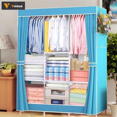 China Latest Cloth Home Furniture Product Small Closet Foldable Modern Simple Student Cloth Wardrobe Simple Cloth Wardrobe Shelves for sale