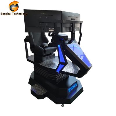 China Metal Amusement Park Game Product Win Silver Virtual Reality Three Flight Simulator Game Machine Screen Simulated Equipment for sale