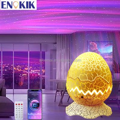 China Smart Light Sensor Control Projector For Bedroom Bluetooth Speaker Star Projectors Dinosaur Egg Ga laxy Night Light With 19 White Noise Remote for sale