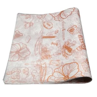 China Rustproof Custom Design Oil Proof Fast Food Easy Hold Wrapping Leakproof Paper for sale