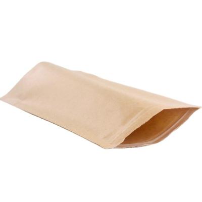 China Retail Recycled Materials Food Packaging Paper Bags Gusset Side Kraft Paper With Window Food Package PET Seal Bag Waterproof Paper Offset Printing for sale