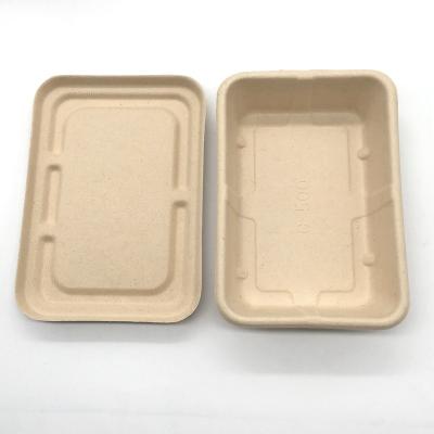 China Eco-friendly biodegradable disposable 500/650/750ml sugarcane pulp/bagasse salad bowl food container for sale